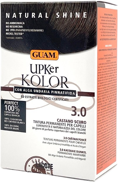 GUAM UPKER KOLOR TINTA CAPELLI 3,0 CASTANO SCURO CON ALGA UNDARIA PINNATIFIDA - Fontenova srl