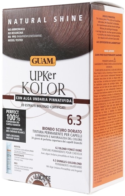 GUAM UPKER KOLOR TINTA CAPELLI 6,3 BIONDO SCURO DORATO CON ALGA UNDARIA PINNATIFIDA - Fontenova srl