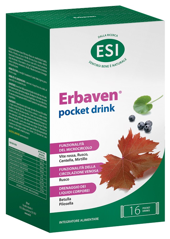 ESI ERBAVEN POCKET DRINK 16 POCKET DRINK DA 20 ML GUSTO LIMONE - Fontenova srl