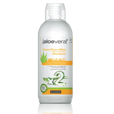 ALOEVERA2 SUCCO PURO D'ALOE DOPPIA CONCENTRAZIONE + ENERTONICI 1 LITRO - Fontenova srl