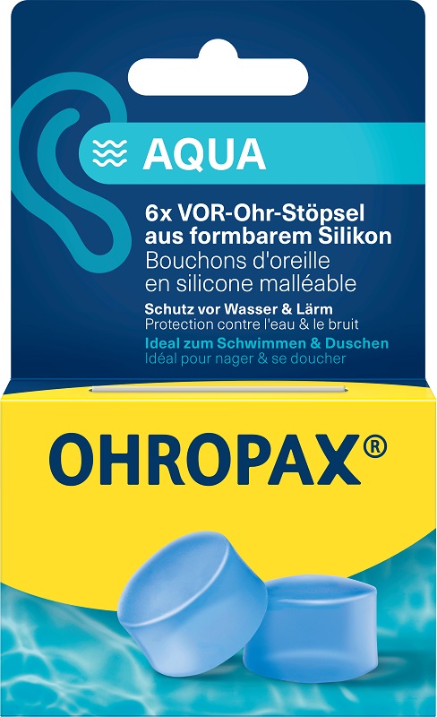 OHROPAX SILICON AQUA TAPPI AURICOLARI 6 PEZZI - Fontenova srl