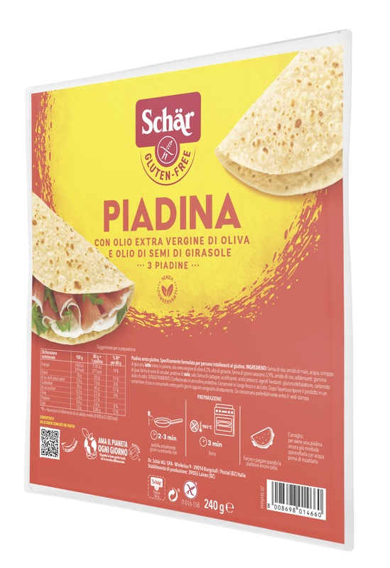 SCHAR PIADINA 3 PEZZI DA 80 G - Fontenova srl