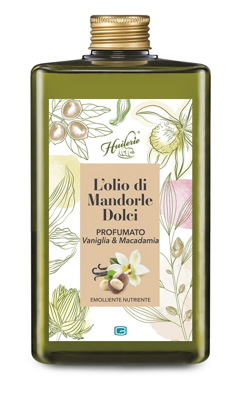 HUILERIE L'OLIO DI MANDORLE DOLCI PROFUMATO VANIGLIA & MACADAMIA 300 ML - Fontenova srl