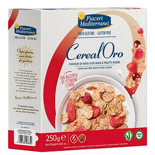 PIACERI MEDITERRANEI CEREALORO FIOCCHI DI RISO CON MAIS E FRUTTI ROSSI 250 G - Fontenova srl