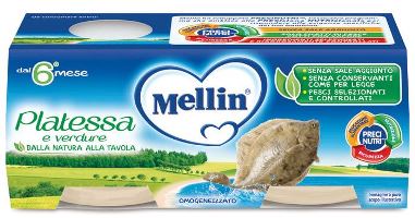 MELLIN OMOGENEIZZATO PLATESSA 2X80 G - Fontenova srl