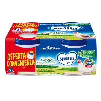 MELLIN OMOGENEIZZATO POLLO 4X80 G - Fontenova srl