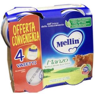 MELLIN OMOGENEIZZATO MANZO 4X80 G - Fontenova srl
