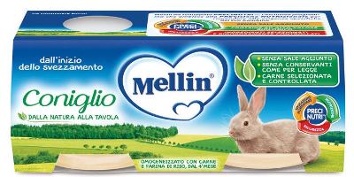 MELLIN OMOGENEIZZATO CONIGLIO 2X120 G - Fontenova srl
