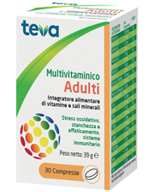 MULTIVITAMINICO ADULTI TEVA 30 COMPRESSE 30 G - Fontenova srl
