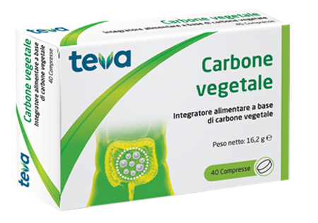 CARBONE VEGETALE TEVA 40 COMPRESSE 16,2 G - Fontenova srl