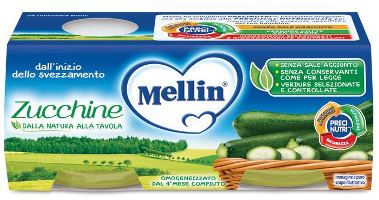 MELLIN OMOGENEIZZATO ZUCCHINE 2 X 80 G - Fontenova srl