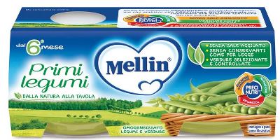 MELLIN OMOGENEIZZATO PRIMI LEGUMI 2 X 80 G - Fontenova srl