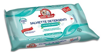 SANO E BELLO SALVIETTE DETERGENTI MUSCHIO BIANCO 50 PEZZI - Fontenova srl