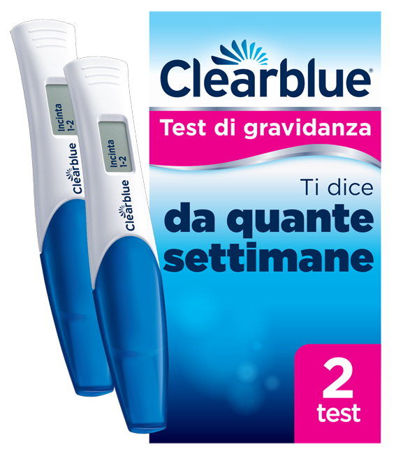 TEST DI GRAVIDANZA CLEARBLUE CON INDICATORE DELLE SETTIMANE 2 PEZZI - Fontenova srl