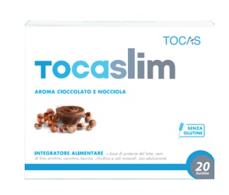 TOCASLIM CREMA DI CIOCCOLATO E NOCCIOLA 20 BUSTE DA 18 G - Fontenova srl