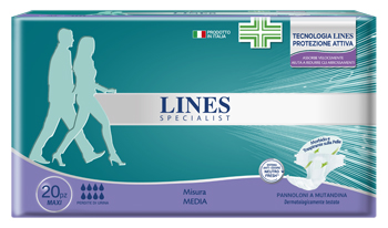 LINES SPECIALIS PANNOLONE A MUTANDINA MAXI MEDIA FARMA 20 PEZZI - Fontenova srl