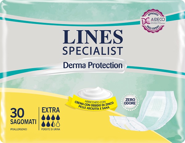 LINES SPECIALIST DERM PANNOLONE SAGOMATO EXTRA 30 PEZZI - Fontenova srl