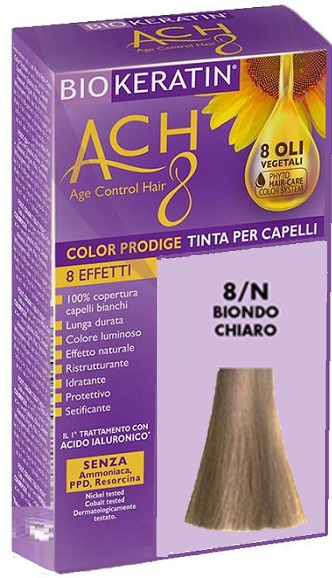 BIOKERATIN ACH8 COLOR PRODIGE 8/N BIONDO CHIARO - Fontenova srl