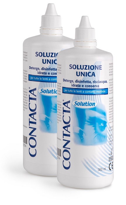 SOLUZIONE PER LENTI A CONTATTO CONTACTA 2 PEZZI 360 ML - Fontenova srl