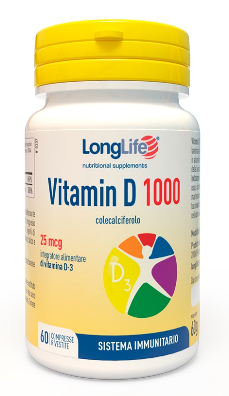LONGLIFE VITAMIN D 1000UI 60 COMPRESSE RIVESTITE - Fontenova srl