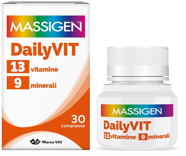 MASSIGEN DAILYVIT 12 VITAMINE 11 MINERALI 30 COMPRESSE RIVESTITE - Fontenova srl