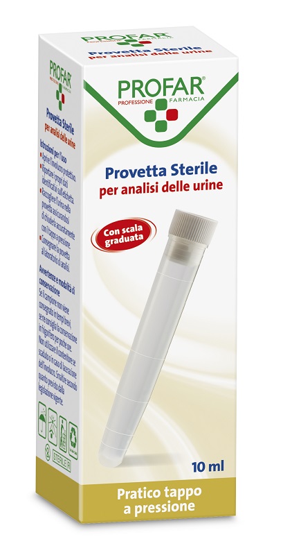 PROVETTA STERILE PER ANALISI DELLE URINE 10 ML PROFAR - Fontenova srl