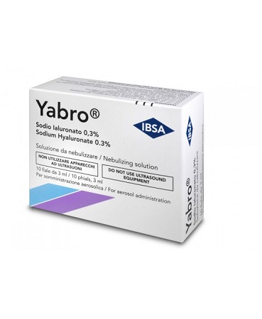 YABRO 10 FIALE 3ML ACIDO IALURONICO 0,3% SOLUZIONE PER NEBULIZZATORE - Fontenova srl