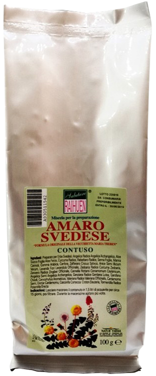 RAIHUEN ERBE SVEDESI CONTUSO PREPARATO PER AMARO SVEDESE 100 G - Fontenova srl