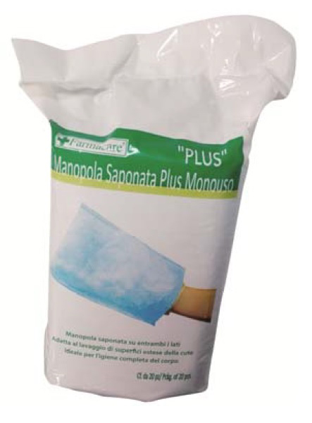 MANOPOLA SAPONATA PLUS MONOUSO 20 PEZZI - Fontenova srl