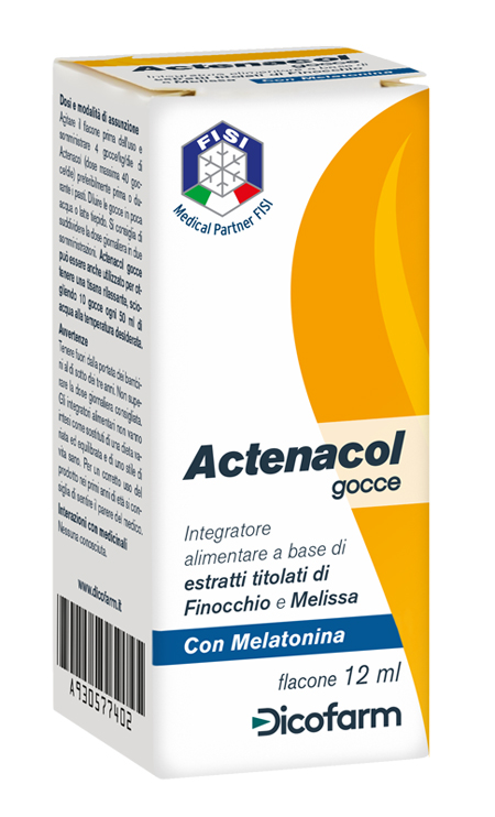 ACTENACOL GOCCE 12 ML CON MELATONINA - Fontenova srl