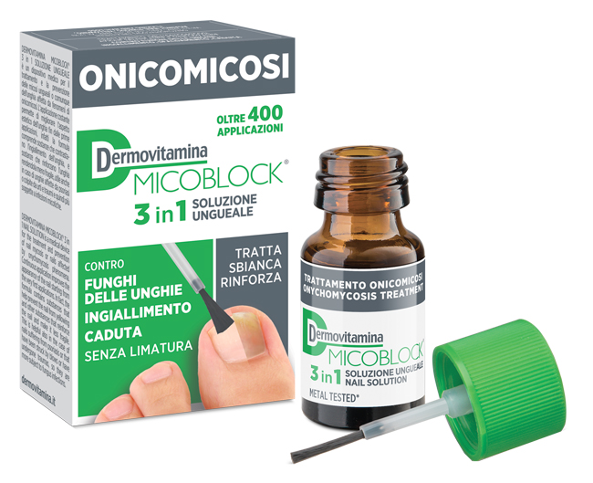 DERMOVITAMINA MICOBLOCK 3 IN 1 ONICOMICOSI SOLUZIONE UNGUEALE 7 ML - Fontenova srl