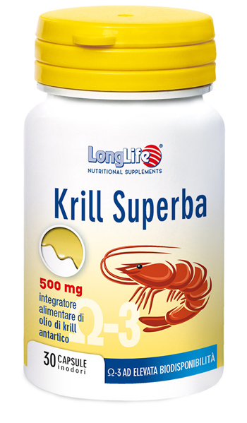 LONGLIFE KRILL SUPERBA 30 CAPSULE INODORI DA 600 MG - Fontenova srl