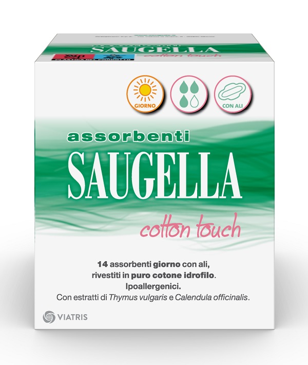SAUGELLA COTTON TOUCH ASSORBENTI GIORNO 14 PEZZI TAGLIO PREZZO - Fontenova srl