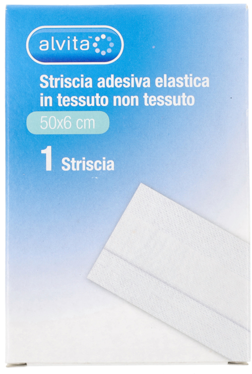 STRISCIA AUTOADESIVA ELASTICA ALVITA TNT 50X6CM - Fontenova srl