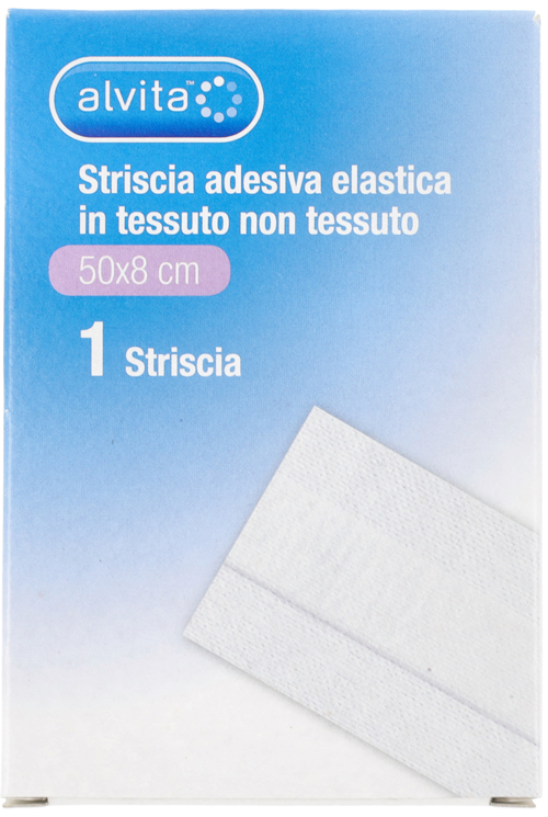 STRISCIA ADESIVA ELASTICA ALVITA TNT 50X8CM - Fontenova srl