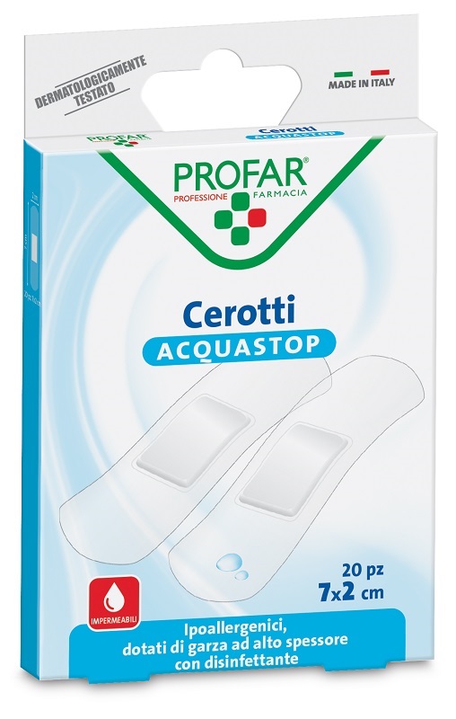 CEROTTO ACQUASTOP MEDI 7X2 CM PROFAR 20 PEZZI - Fontenova srl