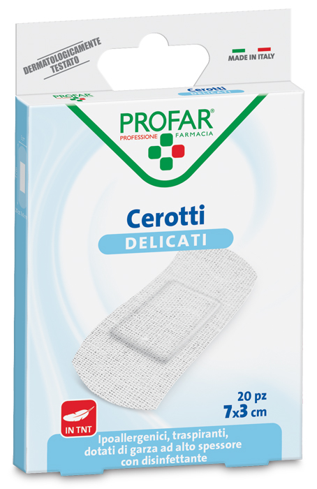 CEROTTO TESSUTO NON TESSUTO DELICATO GRANDI 7X3 CM 20 PEZZI PROFAR - Fontenova srl