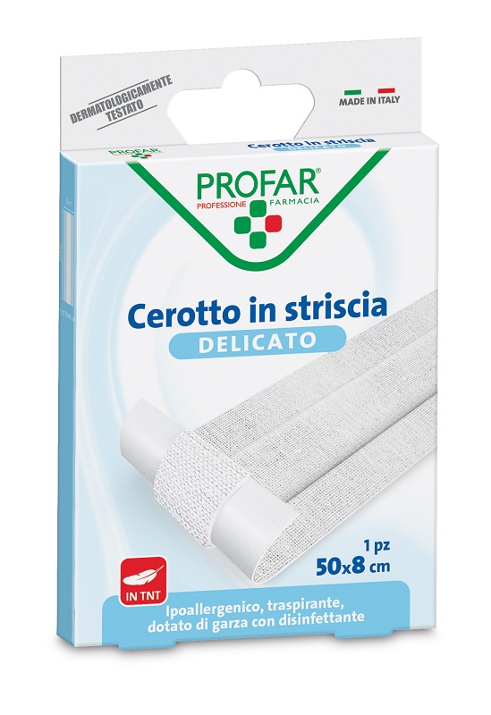CEROTTO TESSUTO NON TESSUTO DELICATO 1 STRISCIA 50X8 CM PROFAR - Fontenova srl