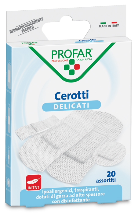 CEROTTO TESSUTO NON TESSUTO DELICATO ASSORTITI 20 PEZZI PROFAR - Fontenova srl
