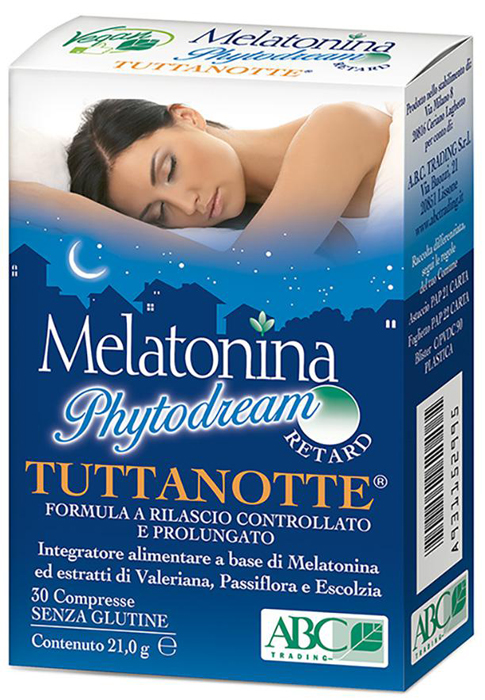 MELATONINA PHYTODREAM TUTTANOTTE RETARD 30 COMPRESSE - Fontenova srl