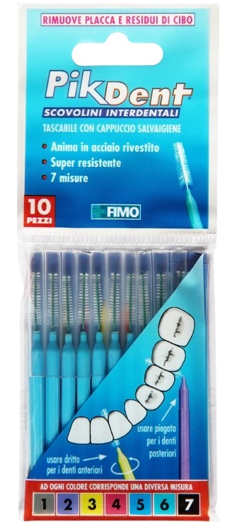 PIKDENT STUZZICOLINO 5 AZZURRO 10 PEZZI - Fontenova srl