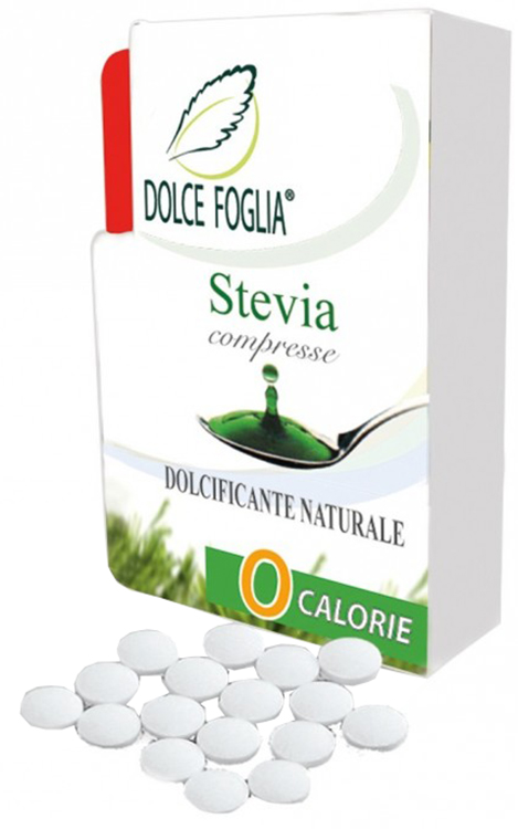 DOLCE FOGLIA STEVIA DOLCIFICANTE NATURALE 100 COMPRESSE - Fontenova srl