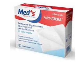 GARZA COMPRESSA MEDS FARMATEXA 12/8 18X40CM 12 PEZZI - Fontenova srl
