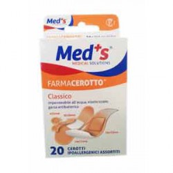 CEROTTO MEDS STRIP POLIURETANO IPOALLERGENICO CLASSICO ASSORTITI 20 PEZZI - Fontenova srl