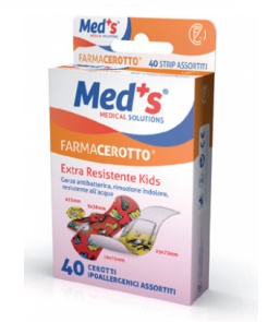 CEROTTO MEDS STRIP KIDS IPOALLERGENICO ASSORTITI 40 PEZZI - Fontenova srl