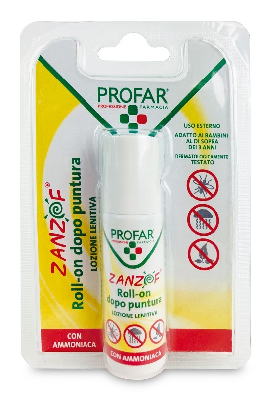 ZANZOF LOZIONE POST PUNTURA CON AMMONIACA ROLL-ON 20 ML PROFAR - Fontenova srl