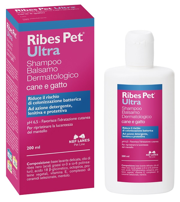 RIBES PET ULTRA SHAMPOO DERMATOLOGICO FLACONE 200 ML - Fontenova srl