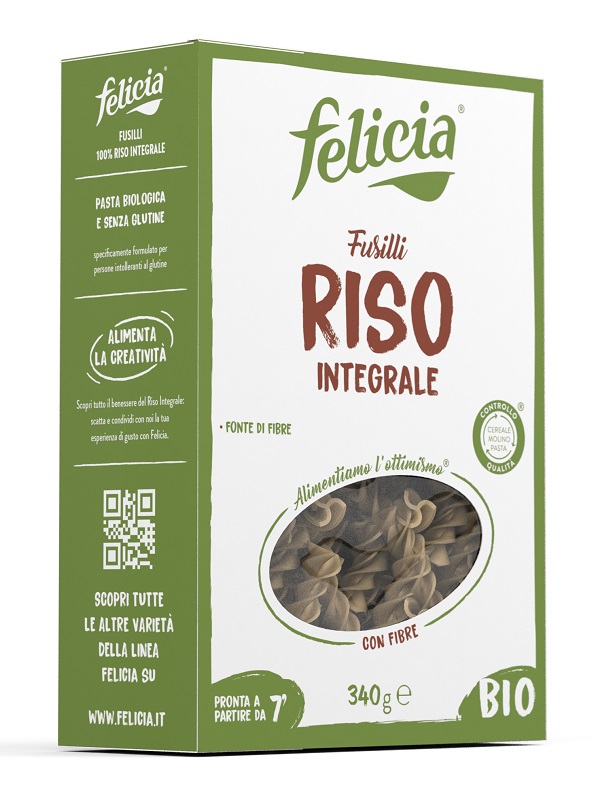 FELICIA BIO RISO INTEGRALE FUSILLI 340 G - Fontenova srl