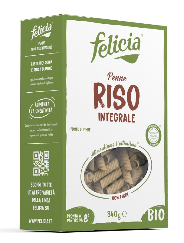 FELICIA BIO RISO INTEGRALE PENNE 340 G - Fontenova srl
