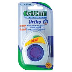 GUM ORTHO FLOSS FILO SPUGNOSO 50 PEZZI - Fontenova srl
